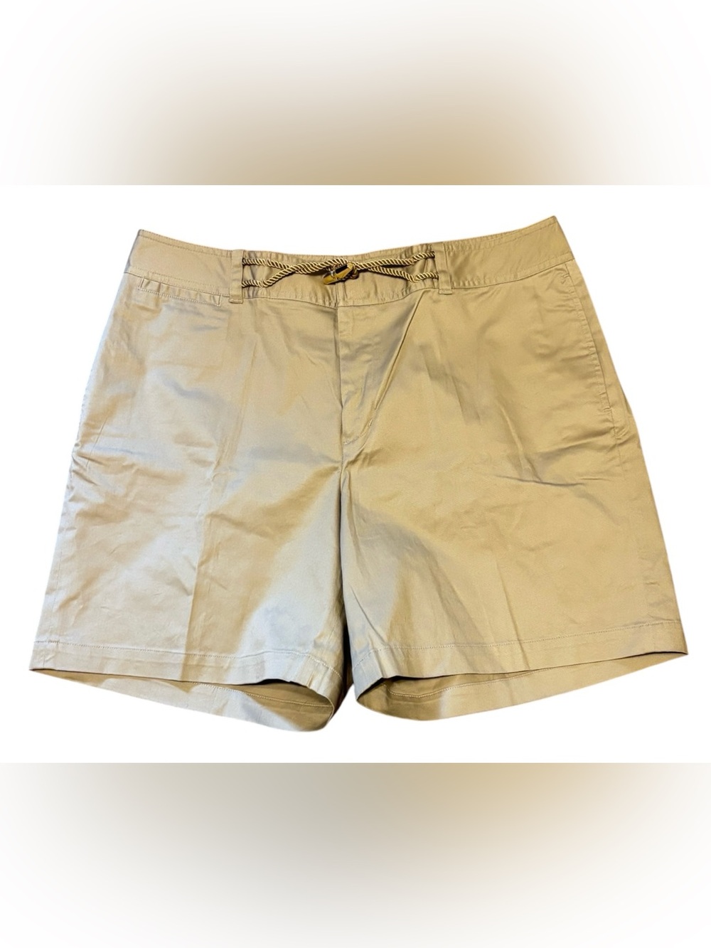 Ralph Lauren tan khaki high rise Shorts Size 14 like new